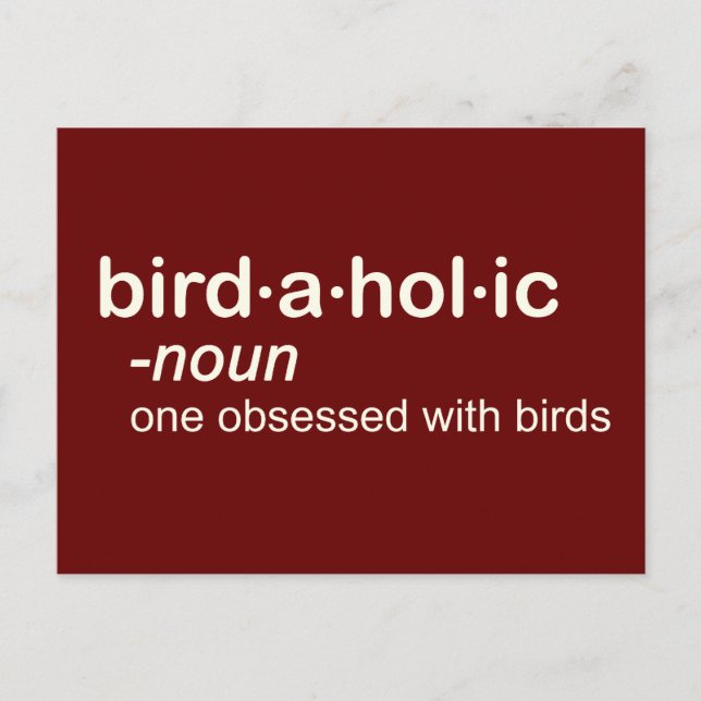 bird a hol ic postcard (Front)