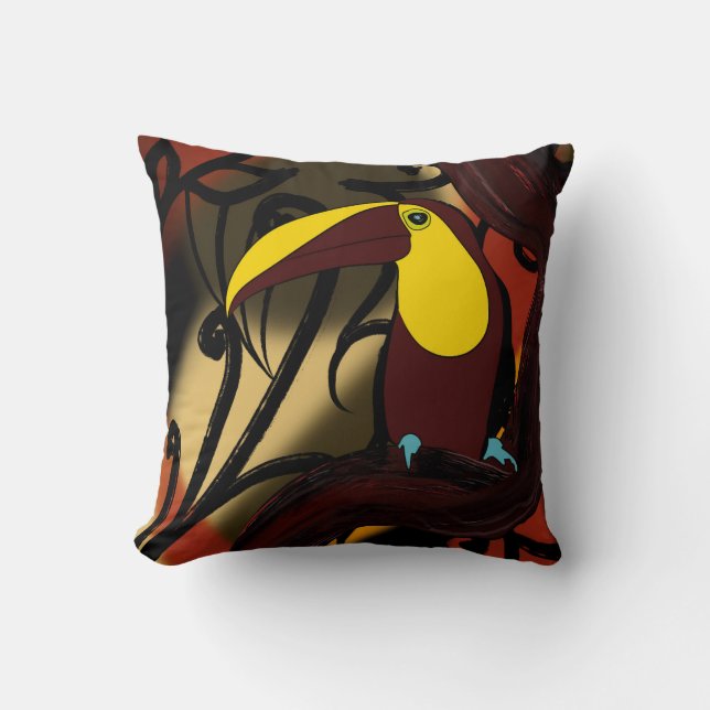 Bird african  throw pillow (Front)
