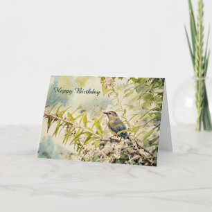 Bird Among the Branches - Birthday Card