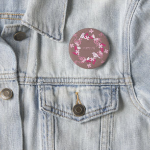 bird amour 6 cm round badge