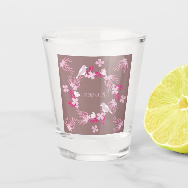 bird amour shot glass (Front)