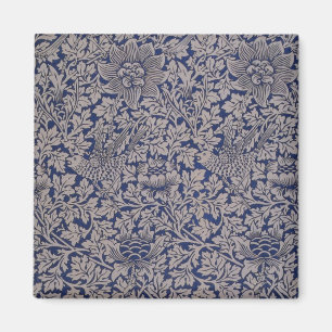 Bird and Anemone by William Morris Vintage Pattern Magnet