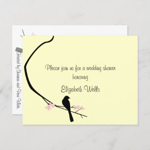 Bird and Blossom Invitation - Small