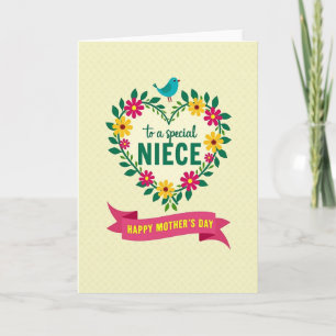 Bird And Blossom Mothers Card