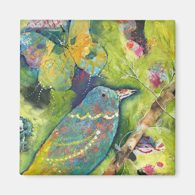 Bird and Butterfly Magnet (Front)