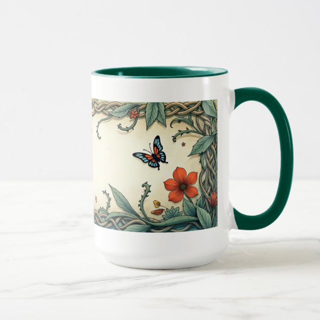 Bird and Butterfly Mug (Right)