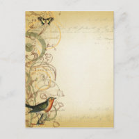 Bird and Butterfly Swirl Fancy