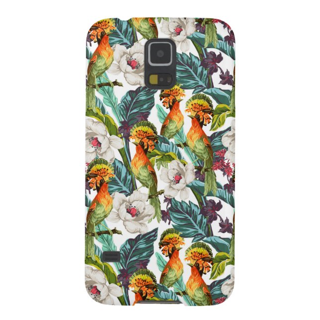 Bird And Exotic Flower Pattern Case-Mate Samsung Galaxy Case (Back)