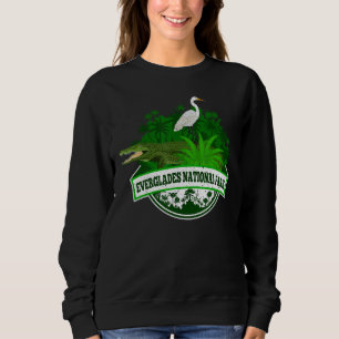 Bird and Florida Alligator Of Everglades National Sweatshirt