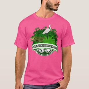 Bird And Florida Alligator Of Everglades National T-Shirt