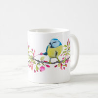 Bird and Flowers, Beautiful Delicate Mug