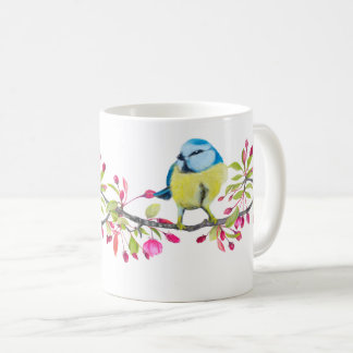  Bird and Flowers, Beautiful Delicate Mug