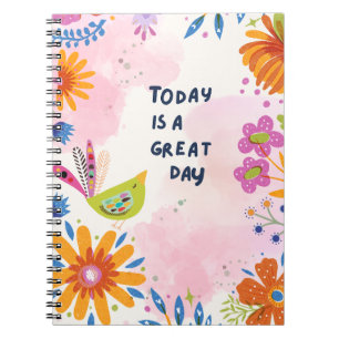 Bird and Flowers Notebook Journal