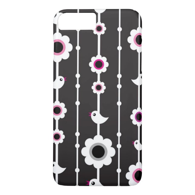 bird and flowers pattern Case-Mate iPhone case (Back)