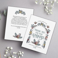 Bird and Garden Flower Arch Thank You Card