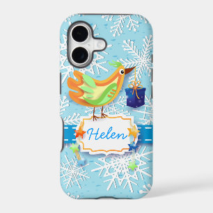 Bird and gift, iPhone case