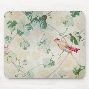 Bird and Ivy Wallpaper Mouse Pad