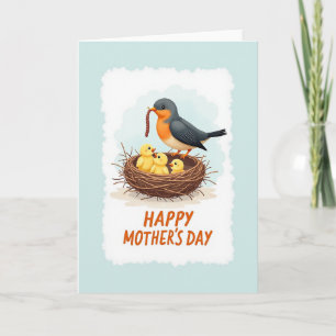 Bird And Nest Mothers Day Card