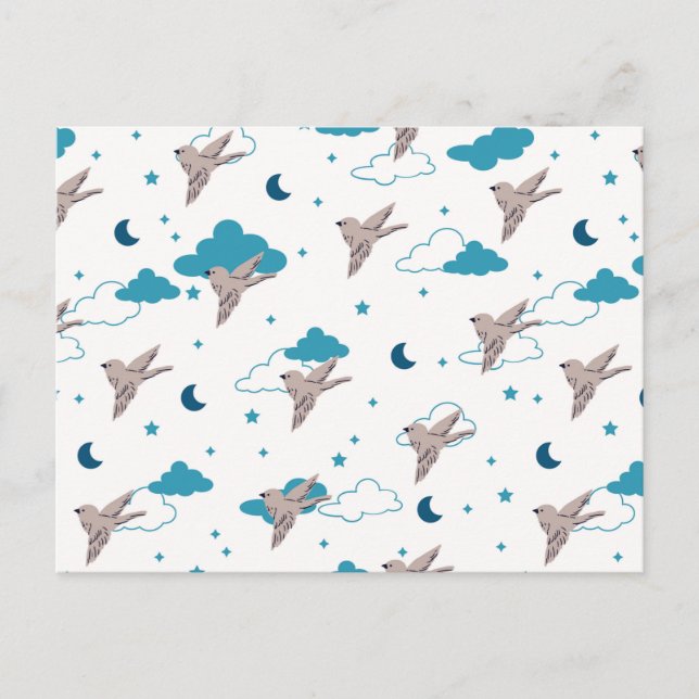 Bird and Night Fairy Dream Postcard (Front)