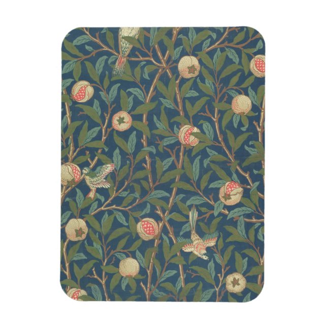 'Bird and Pomegranate' Wallpaper Design, printed b Magnet (Vertical)