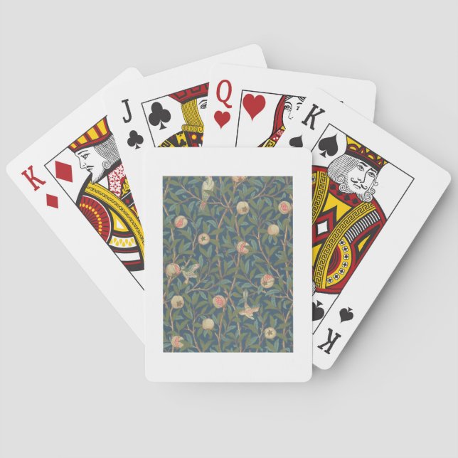 'Bird and Pomegranate' Wallpaper Design, printed b Playing Cards (Back)
