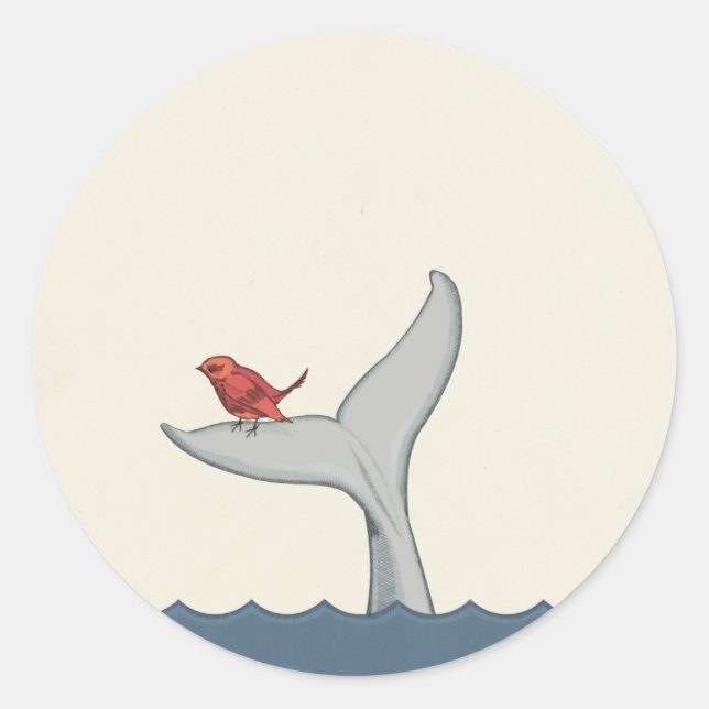 Bird and Whale Sticker (Front)