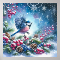 Bird and Winter Landscape 22