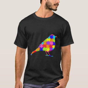 Bird Animal Jigsaw Autism Puzzle T-Shirt