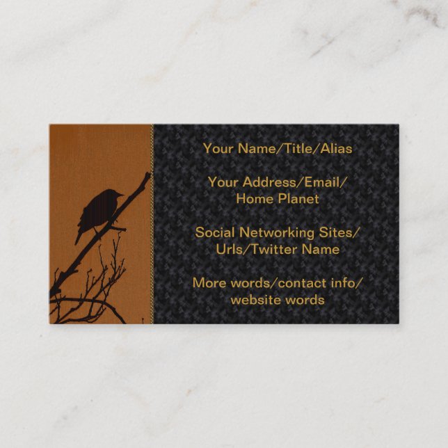 Bird Art Business Card (Front)