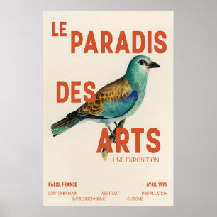 Bird Art Exhibition Poster Abstract Impressionism