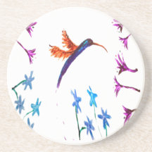 Bird Art Floral Hummingbird