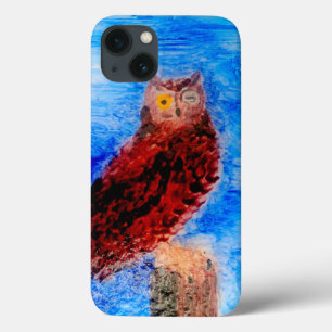 Bird Art Night Owl iPhone 13 Case