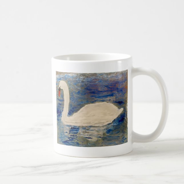Bird Art Swan Reflections Coffee Mug (Right)