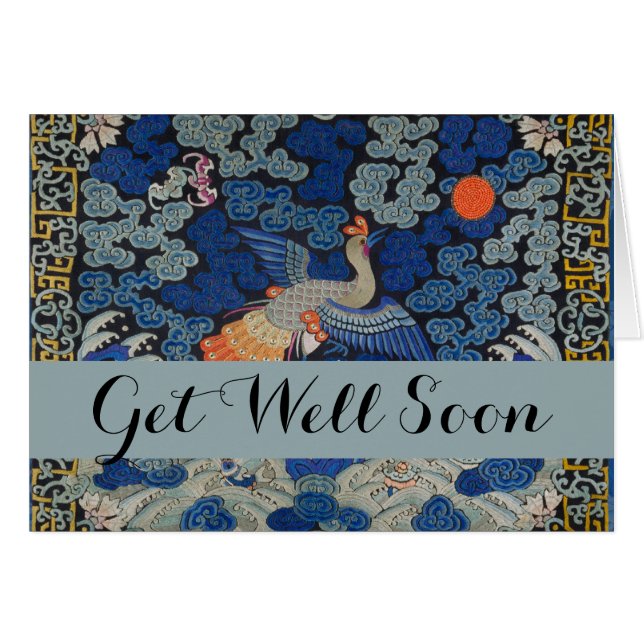 Bird Artwork Crested chinese embroidery artwork (Front Horizontal)
