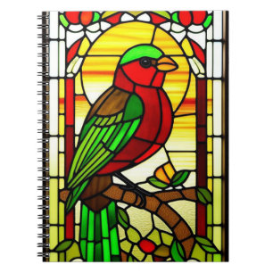 Bird Artwork in Bold Decorative Patterns Notebook