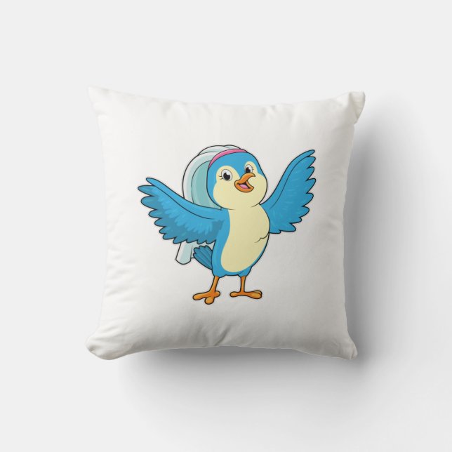 Bird as Bride with Veil Cushion (Front)