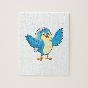 Bird as Bride with Veil Jigsaw Puzzle