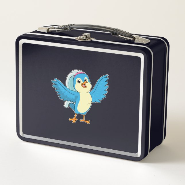 Bird as Bride with Veil Metal Lunch Box (Front)
