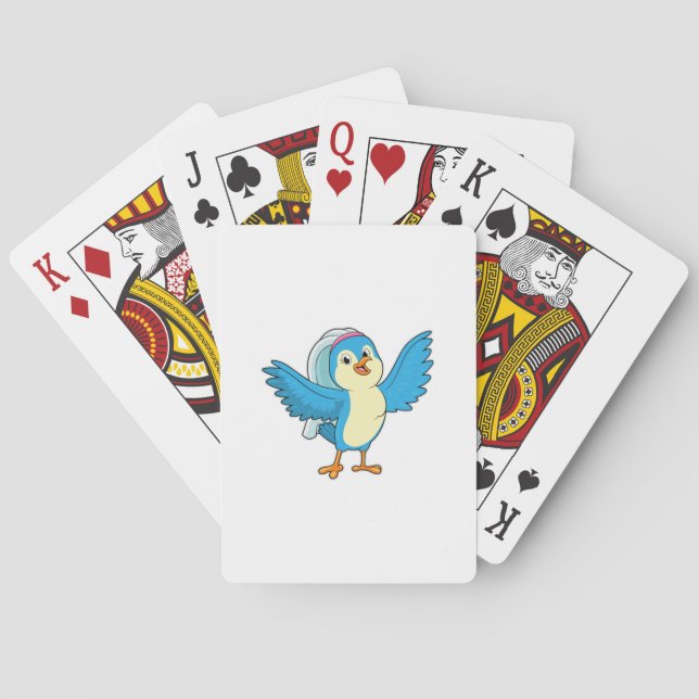 Bird as Bride with Veil Playing Cards (Back)