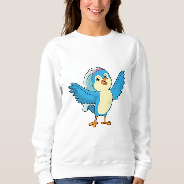 Bird as Bride with Veil Sweatshirt (Front)