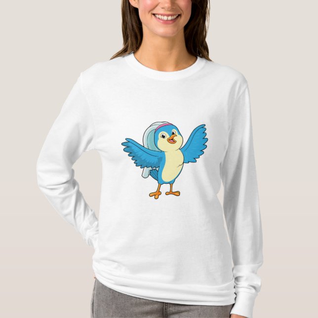 Bird as Bride with Veil T-Shirt (Front)