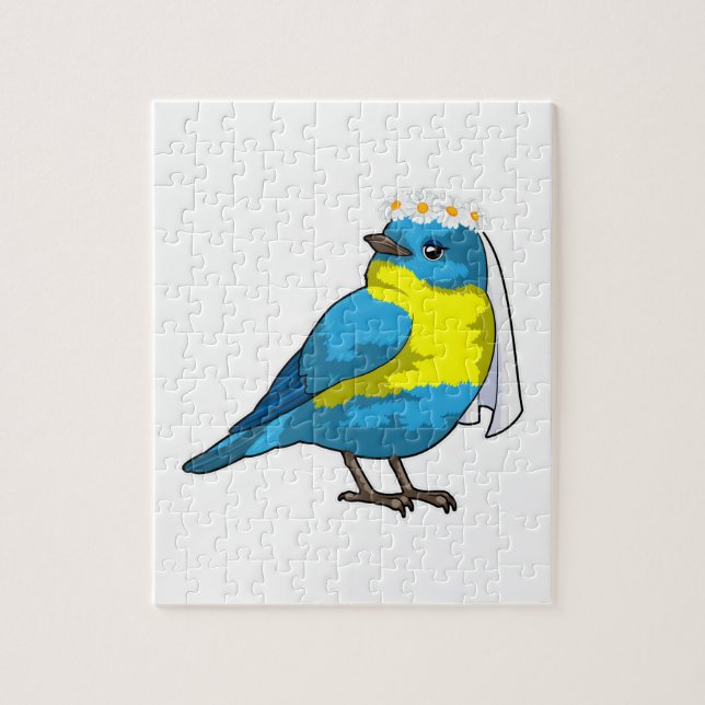 Bird as Bride with Wreath of flowers Jigsaw Puzzle (Vertical)