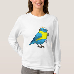 Bird as Bride with Wreath of flowers T-Shirt