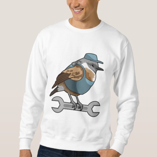 Bird as Carftsman with Wrench Sweatshirt (Front)