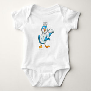 Bird as Cook with Platter Baby Bodysuit