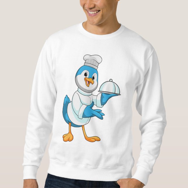 Bird as Cook with Platter Sweatshirt (Front)
