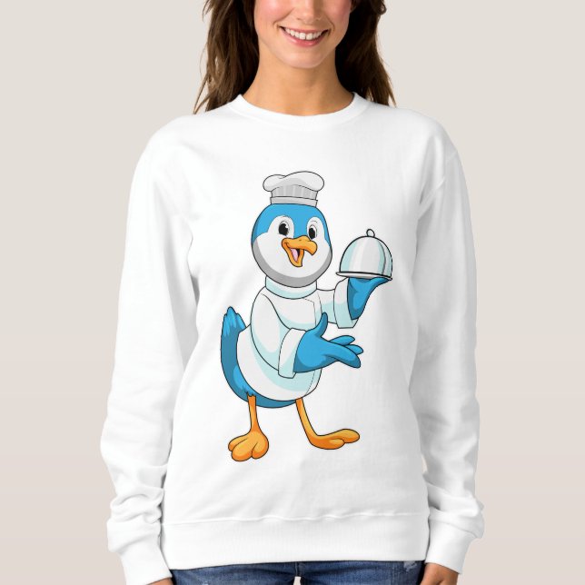 Bird as Cook with Platter Sweatshirt (Front)
