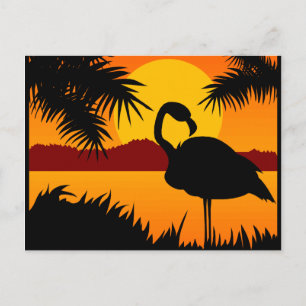 Bird at Sunset postcard