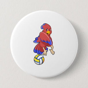 Bird at Volleyball Sports 7.5 Cm Round Badge