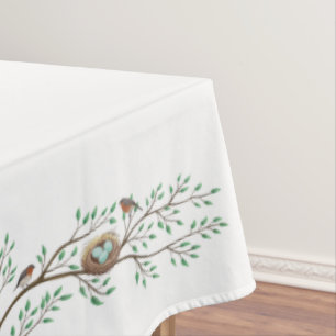 Bird Baby Shower Spring Tablecloth